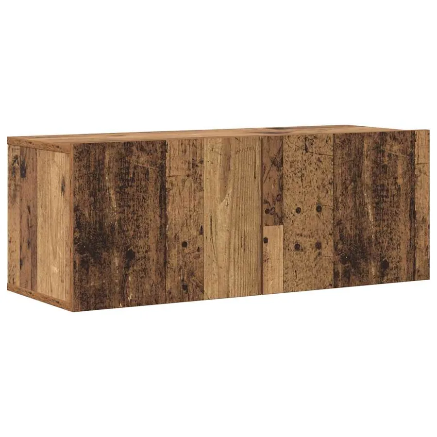 Meubles TV muraux 6 pcs vieux bois bois d'ingénierie - 5