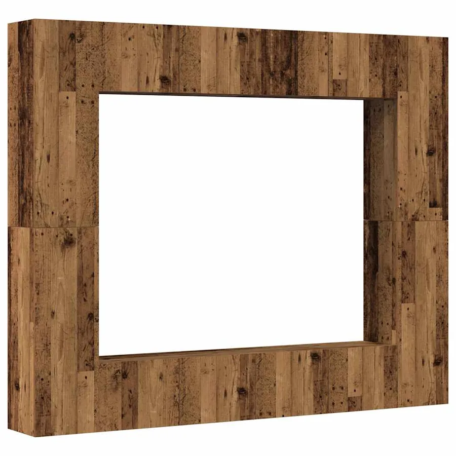 Ensemble de meuble TV mural 8 pcs vieux bois bois d'ingénierie - 2