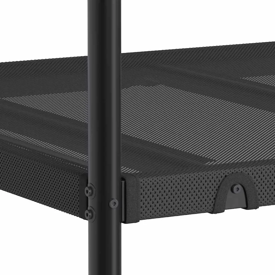 Lit superposé sans matelas noir 90x190 cm acier - 10