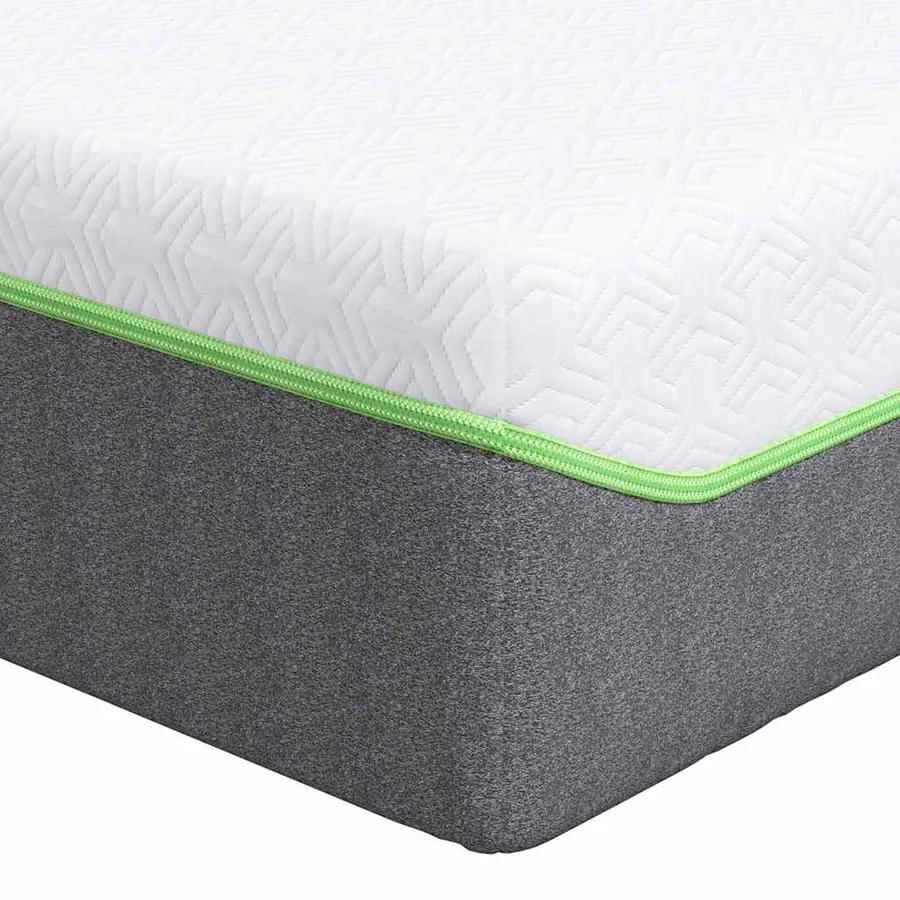 Matelas Blanc et Gris 120 x 200 cm Tissu jacquard - 2