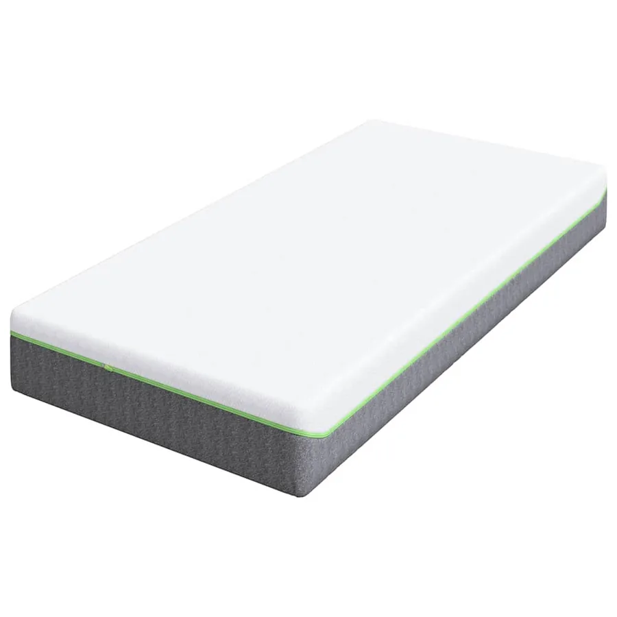 Matelas Blanc et Gris 120 x 200 cm Tissu jacquard - 4