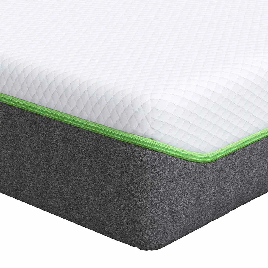 Matelas Blanc et Gris 100 x 200 cm Tissu jacquard - 2