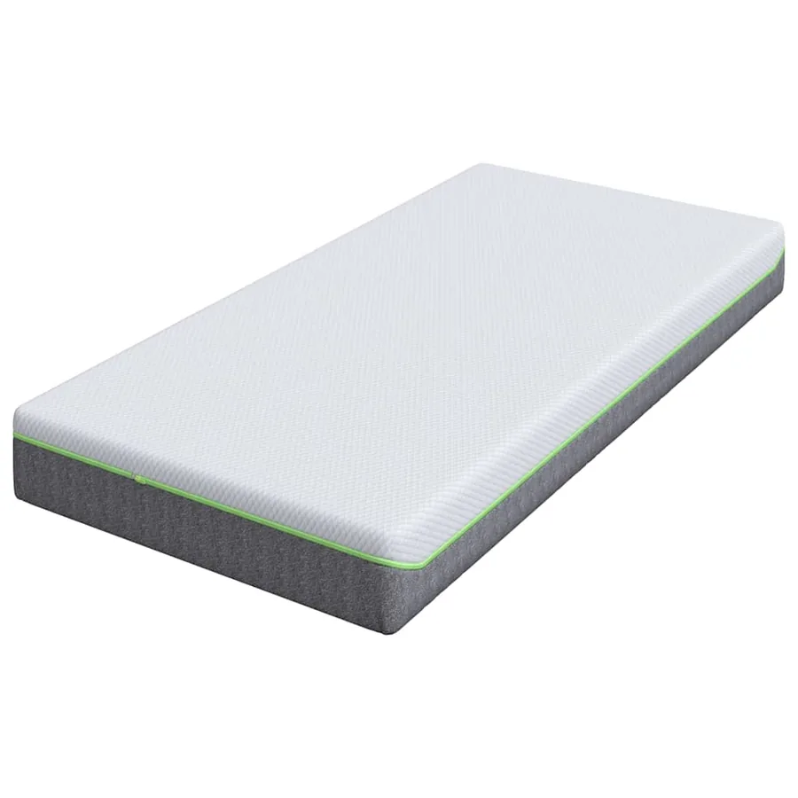 Matelas Blanc et Gris 100 x 200 cm Tissu jacquard - 4