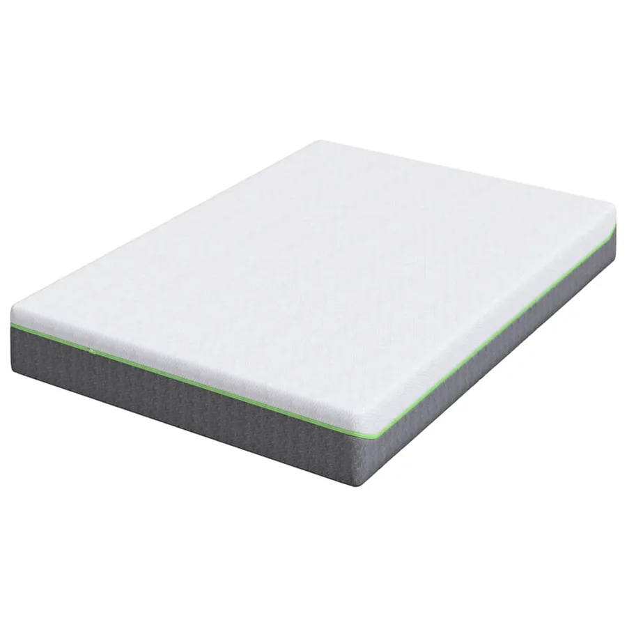 Matelas Blanc et Gris 140 x 200 cm Tissu jacquard - 5