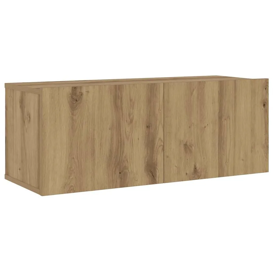 Meubles TV muraux 3 pcs chêne artisanal bois d'ingénierie - 6