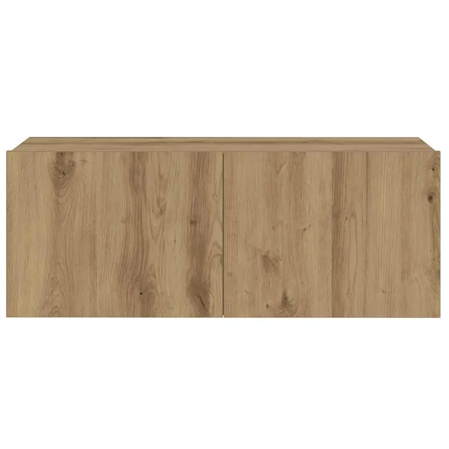 Meubles TV muraux 3 pcs chêne artisanal bois d'ingénierie - 7