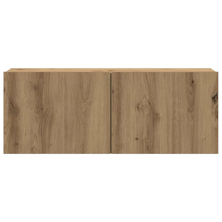 Meubles TV muraux 4 pcs chêne artisanal bois d'ingénierie - 7