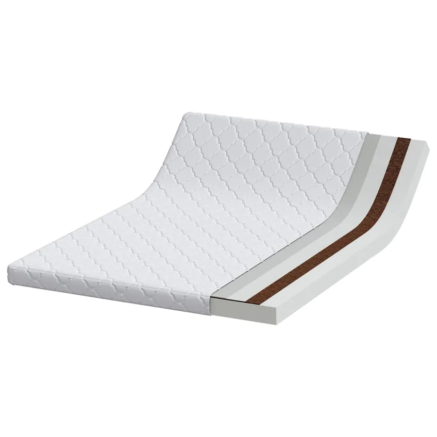 Matelas Blanc 140 x 190 cm Tissu jacquard - 4