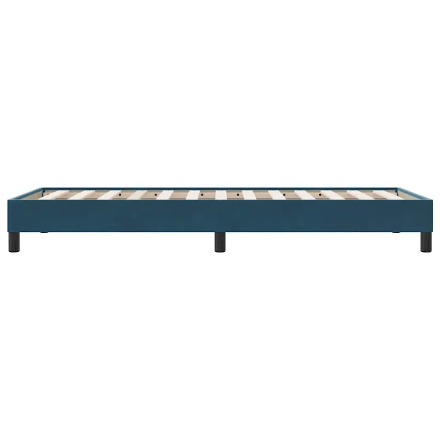 Cadre de lit sans matelas bleu foncé 90x210 cm velours - 6