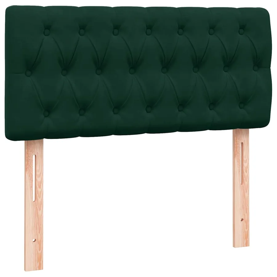 Sommier à lattes de lit et matelas vert foncé 90x210 cm velours - 8