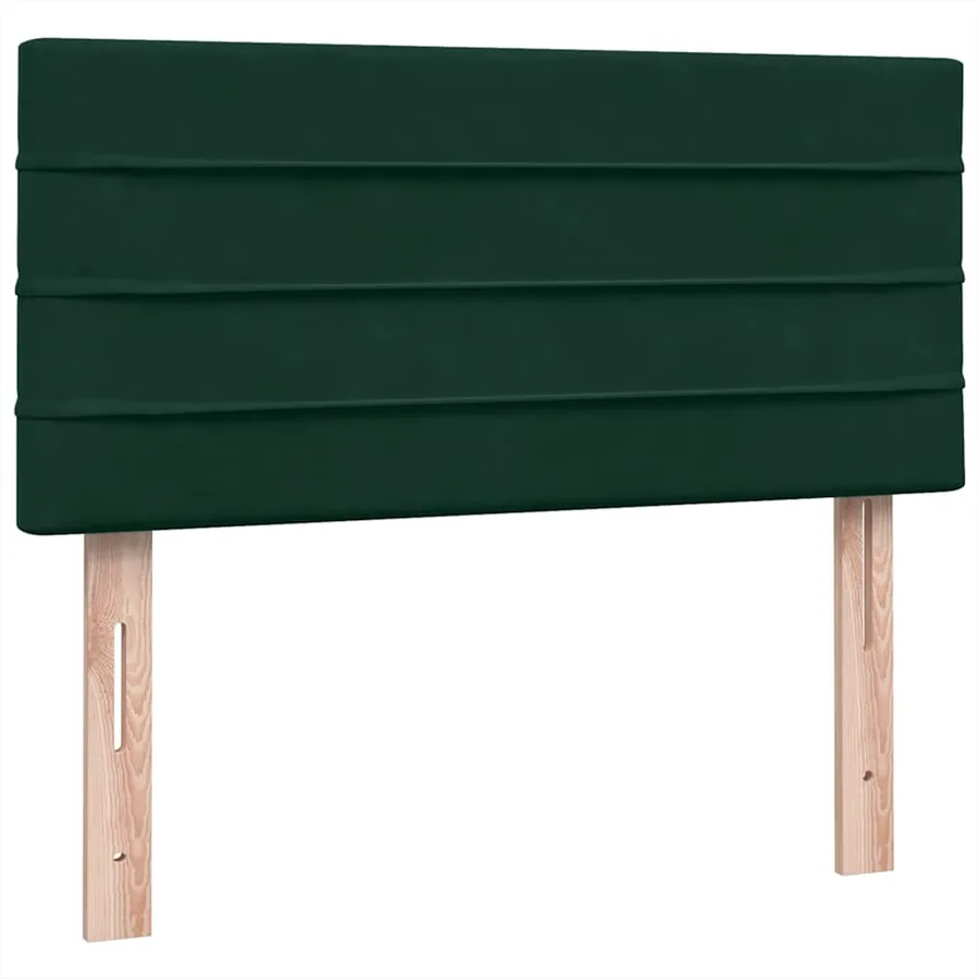 Sommier à lattes de lit et matelas vert foncé 90x210 cm velours - 7