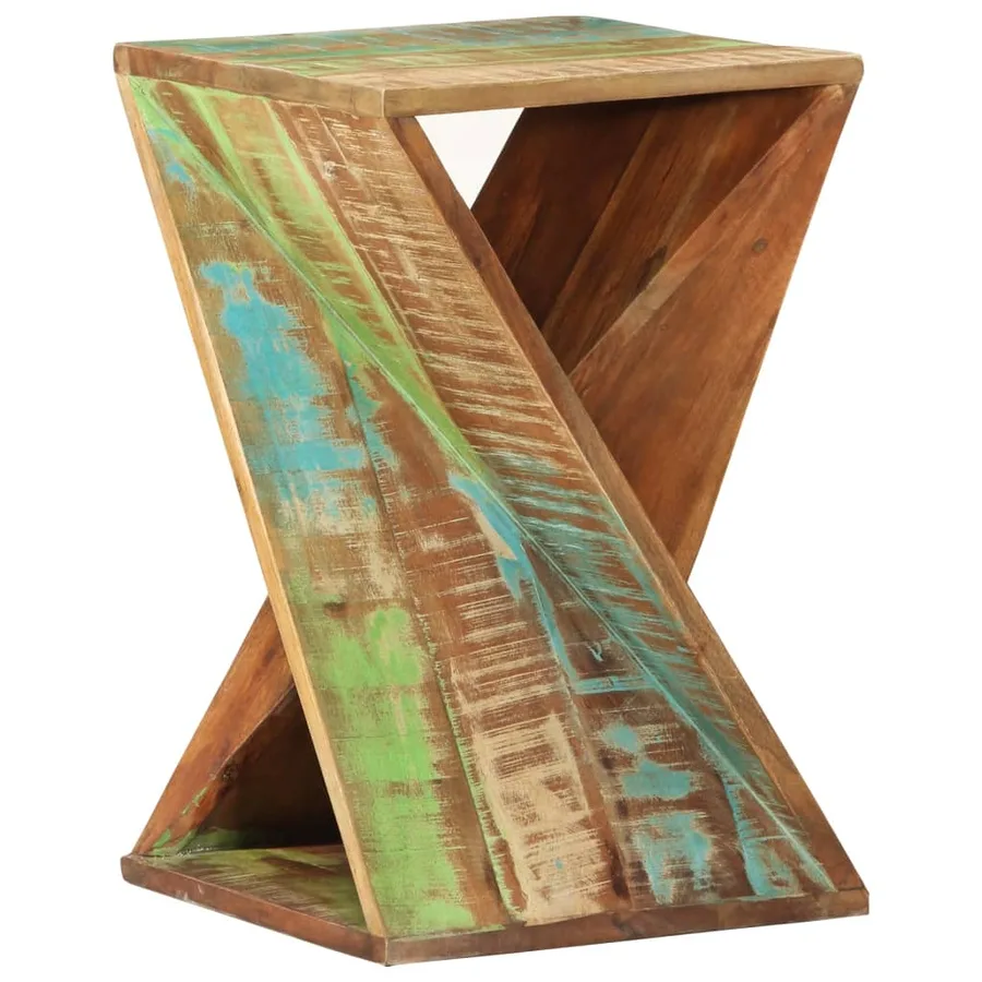 Table d'appoint 35x35x55 cm Bois massif de récupération - 12