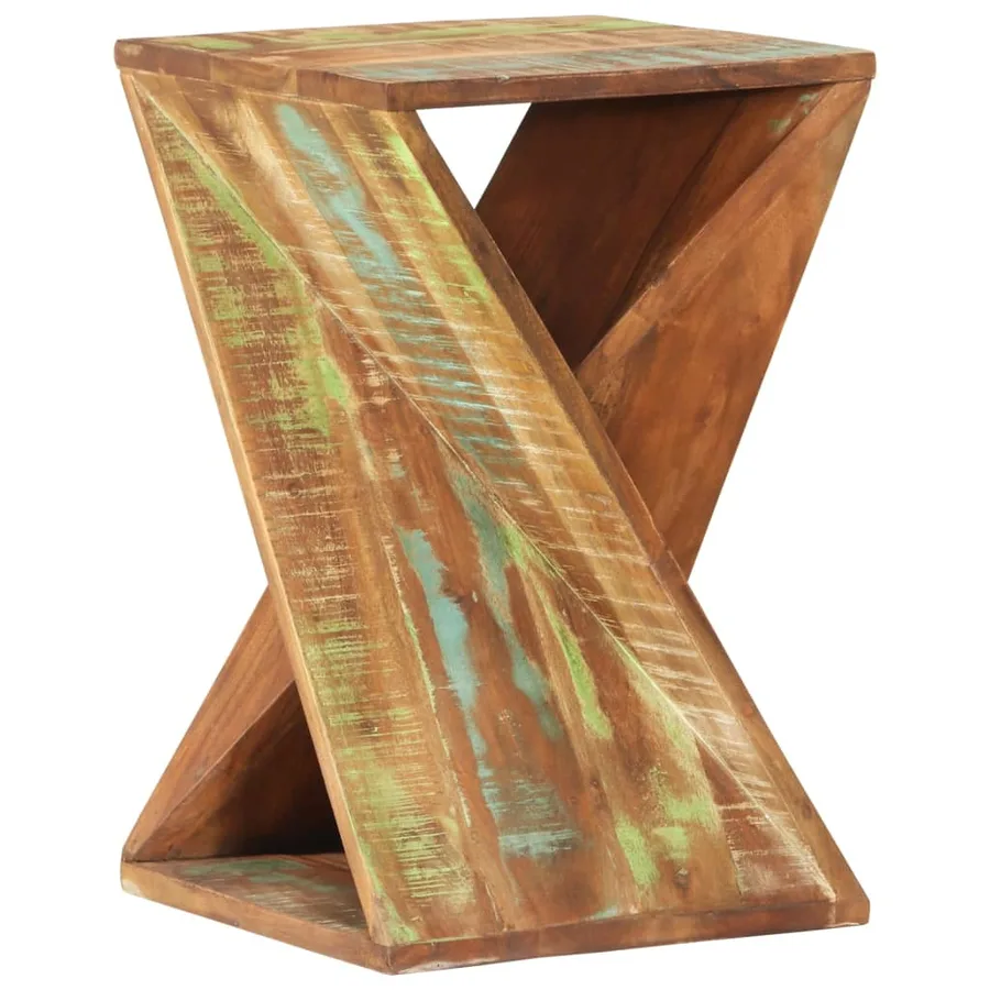 Table d'appoint 35x35x55 cm Bois massif de récupération - 13