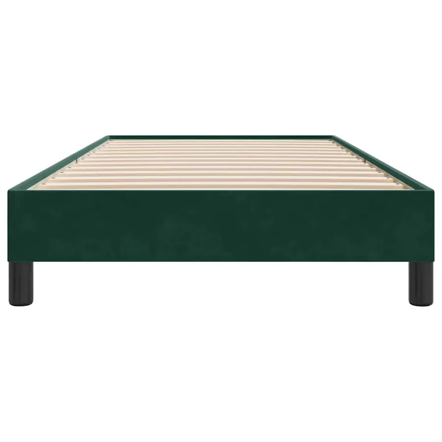 Sommier à lattes de lit sans matelas vert foncé 90x210 cm - 5