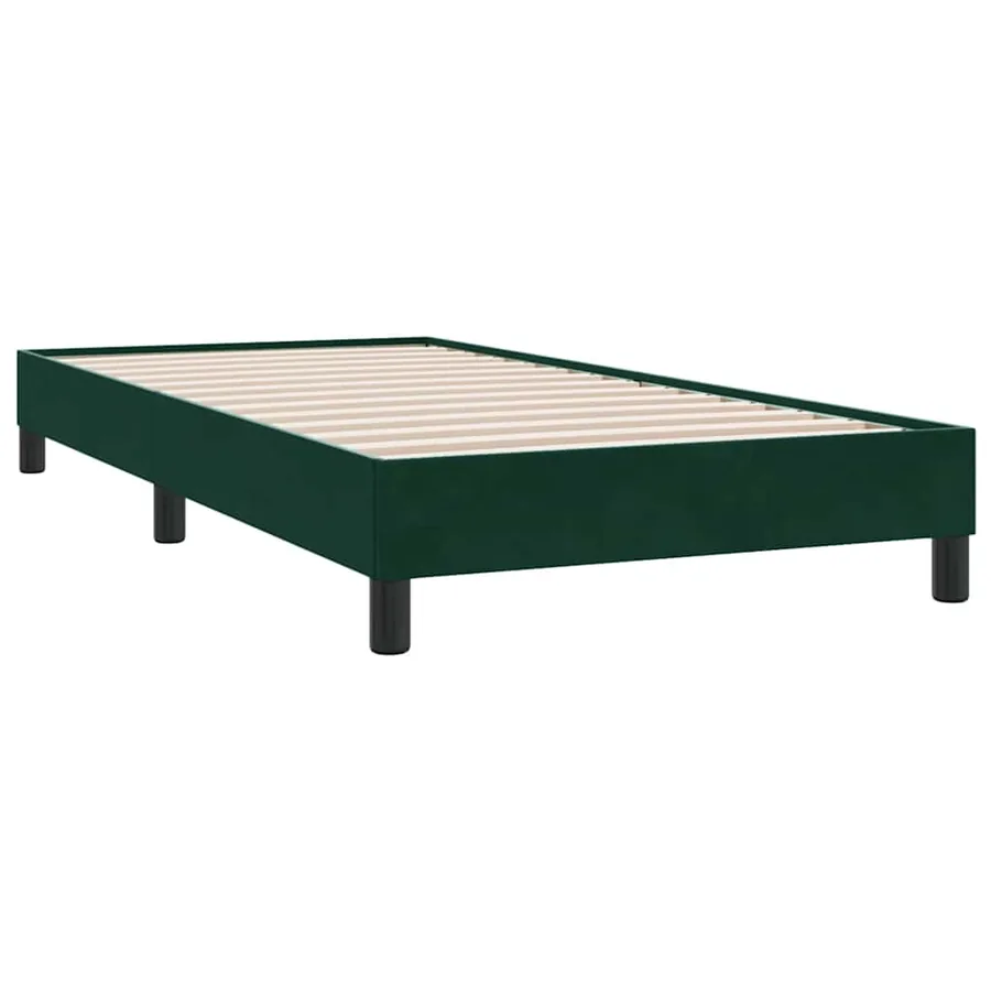 Sommier à lattes de lit sans matelas vert foncé 90x210 cm - 7