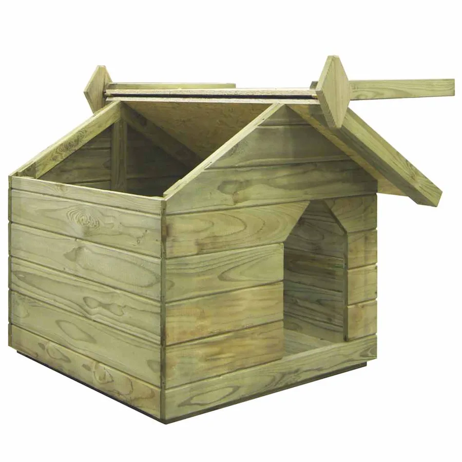 Niche de jardin avec toit ouvrant Bois de pin imprégné - 4