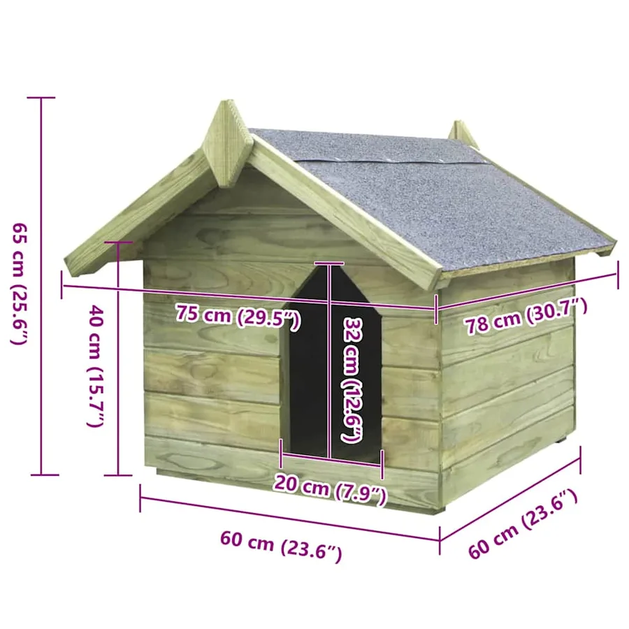 Niche de jardin avec toit ouvrant Bois de pin imprégné - 6
