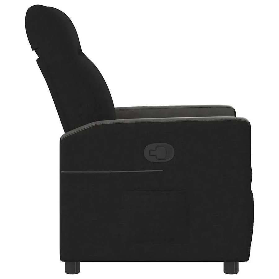 Fauteuil inclinable Noir Tissu - 4