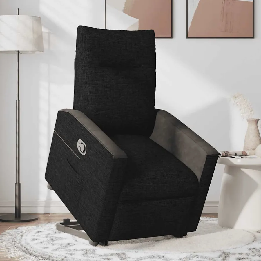Fauteuil inclinable noir tissu - 3