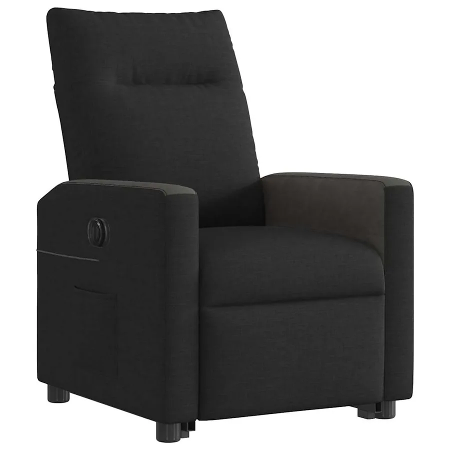Fauteuil inclinable électrique noir tissu - 4