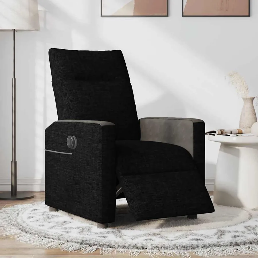 Fauteuil inclinable électrique Noir Tissu - 2