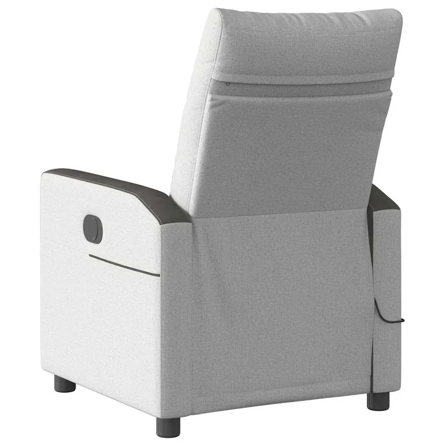 Fauteuil de massage inclinable gris nuage tissu - 5