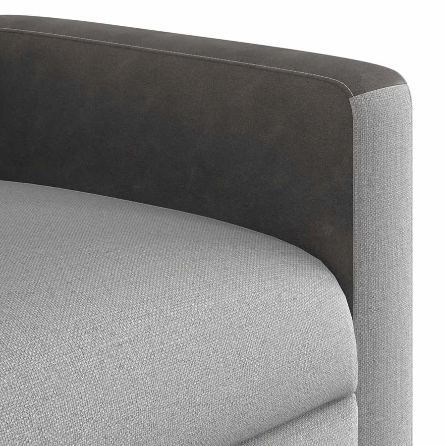 Fauteuil de massage inclinable gris nuage tissu - 9