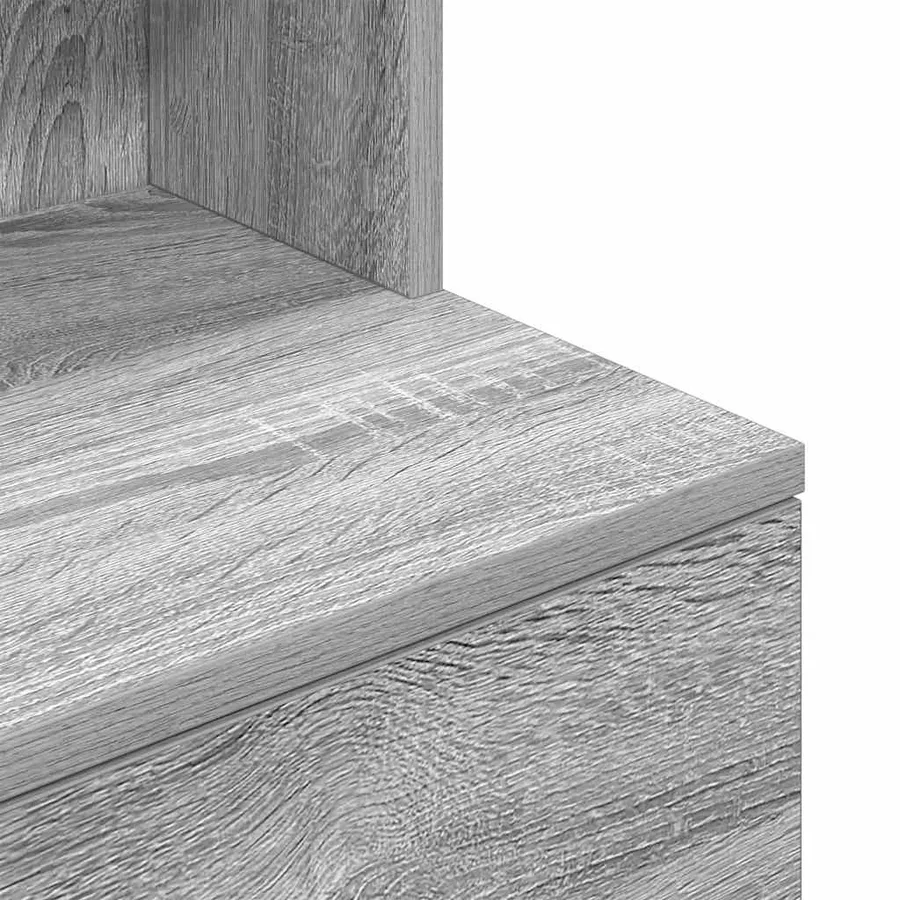 Table de chevet sonoma gris 39x35x125 cm bois d’ingénierie - 10