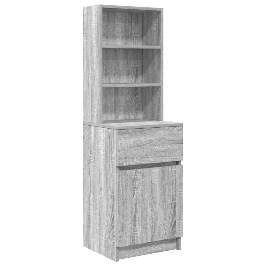 Table de chevet sonoma gris 39x35x125 cm bois d’ingénierie - 2
