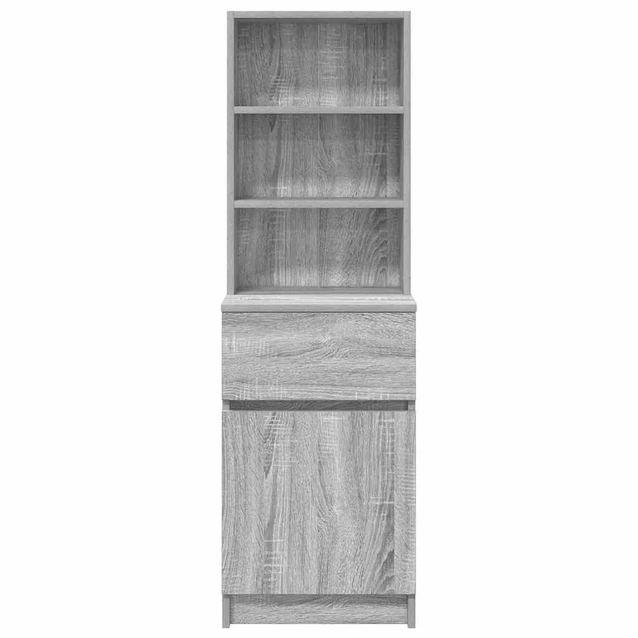 Table de chevet sonoma gris 39x35x125 cm bois d’ingénierie - 6