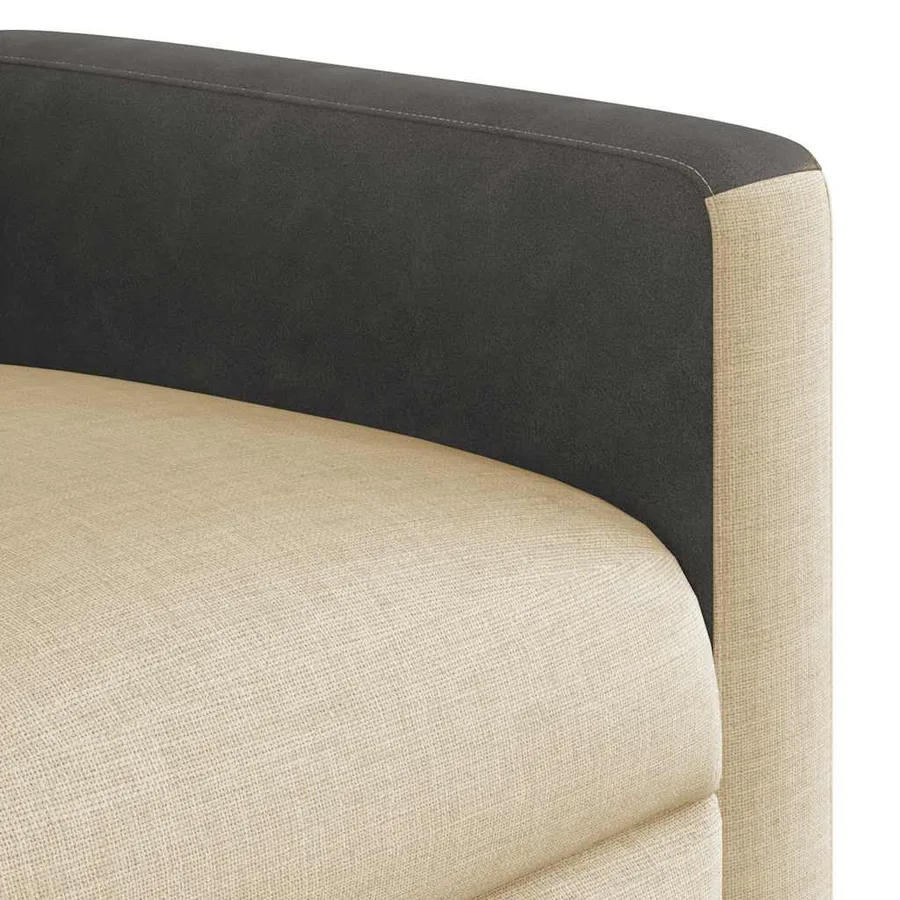 Fauteuil inclinable Crème Tissu - 12