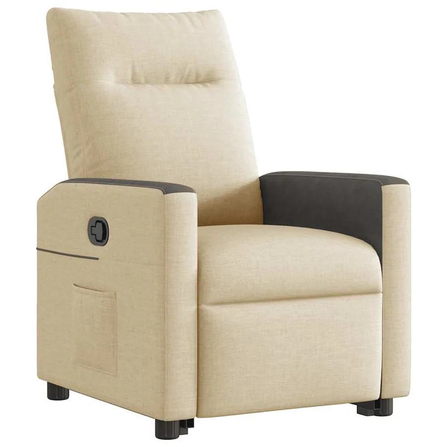 Fauteuil inclinable Crème Tissu - 4