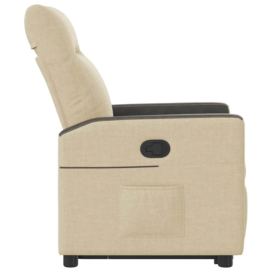 Fauteuil inclinable Crème Tissu - 6
