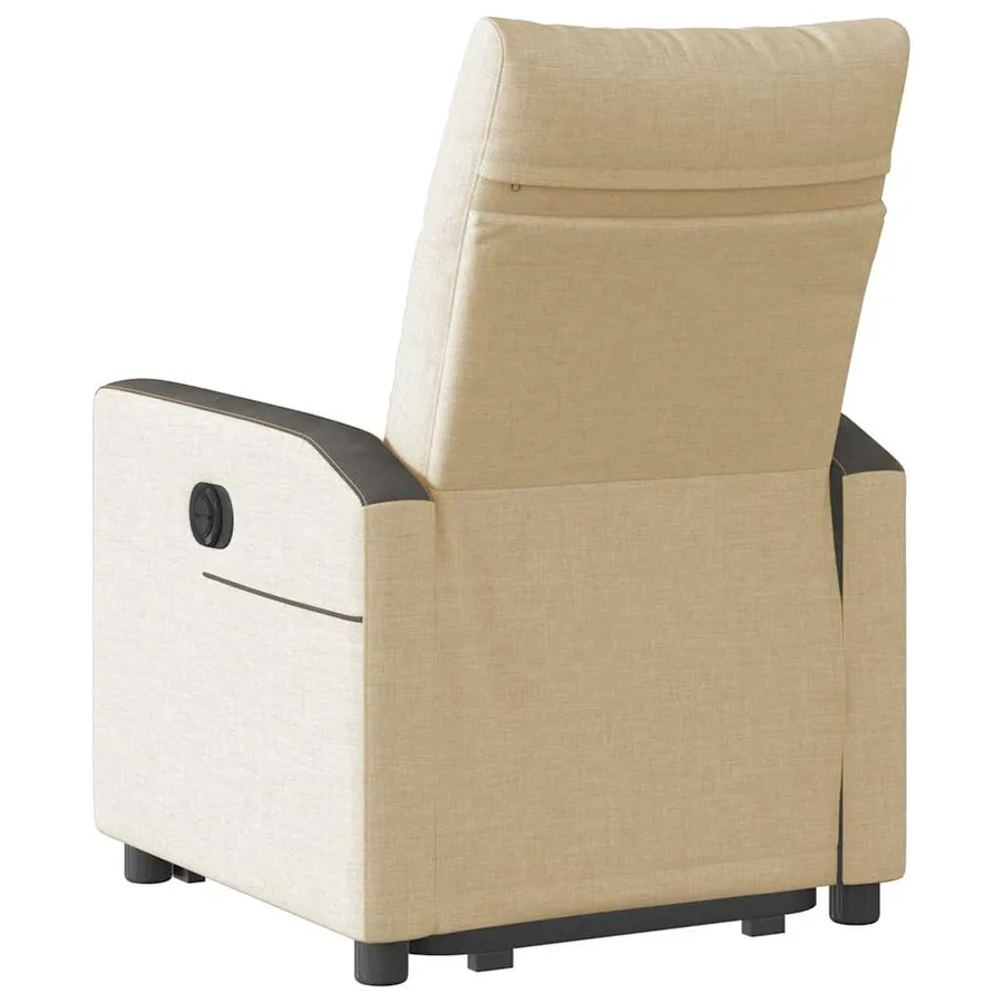 Fauteuil inclinable Crème Tissu - 7