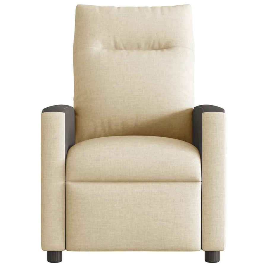 Fauteuil inclinable électrique Crème Tissu - 5