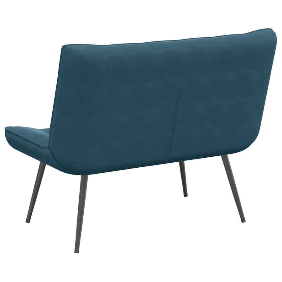 Banc bleu 110x74x84 cm velours - 6