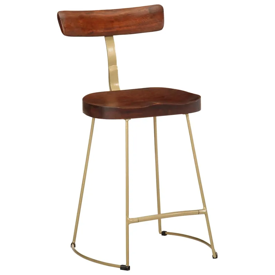 Tabourets de bar lot de 2 49x43x79 cm bois de manguier massif - 11