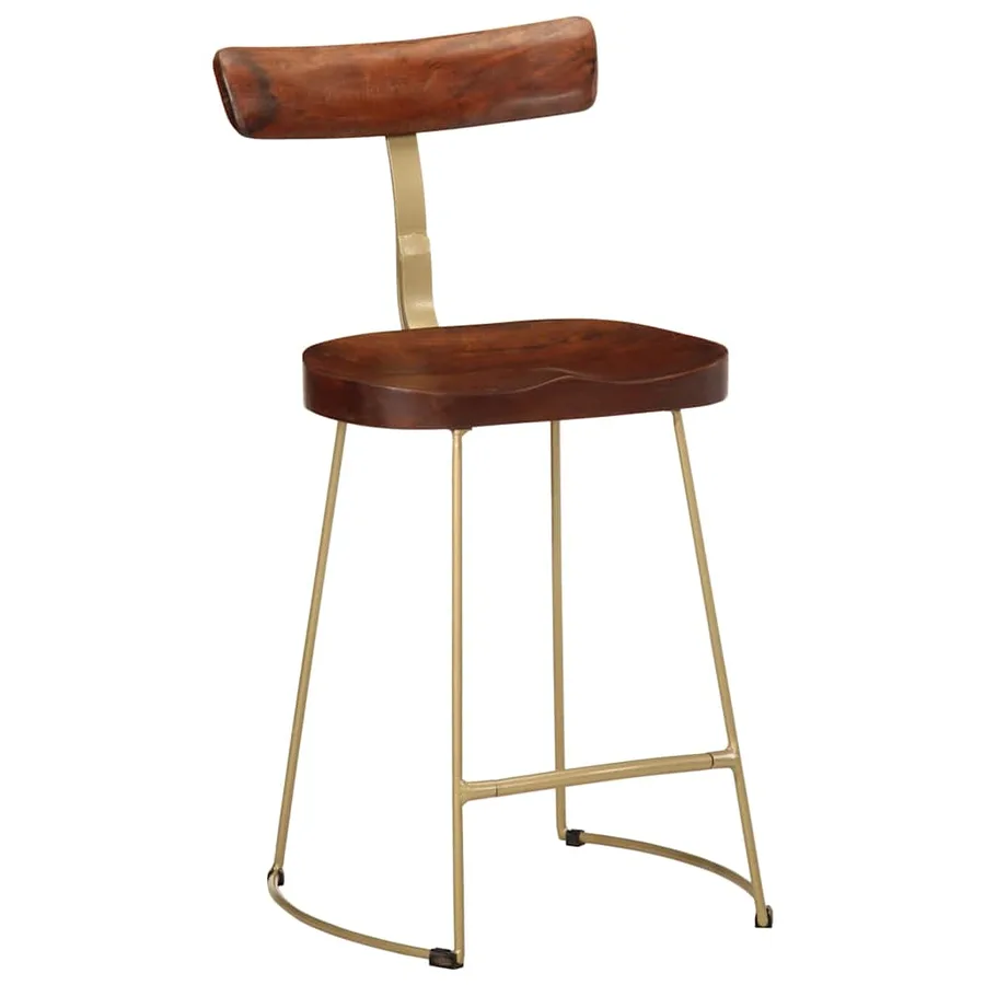 Tabourets de bar lot de 2 49x43x79 cm bois de manguier massif - 12