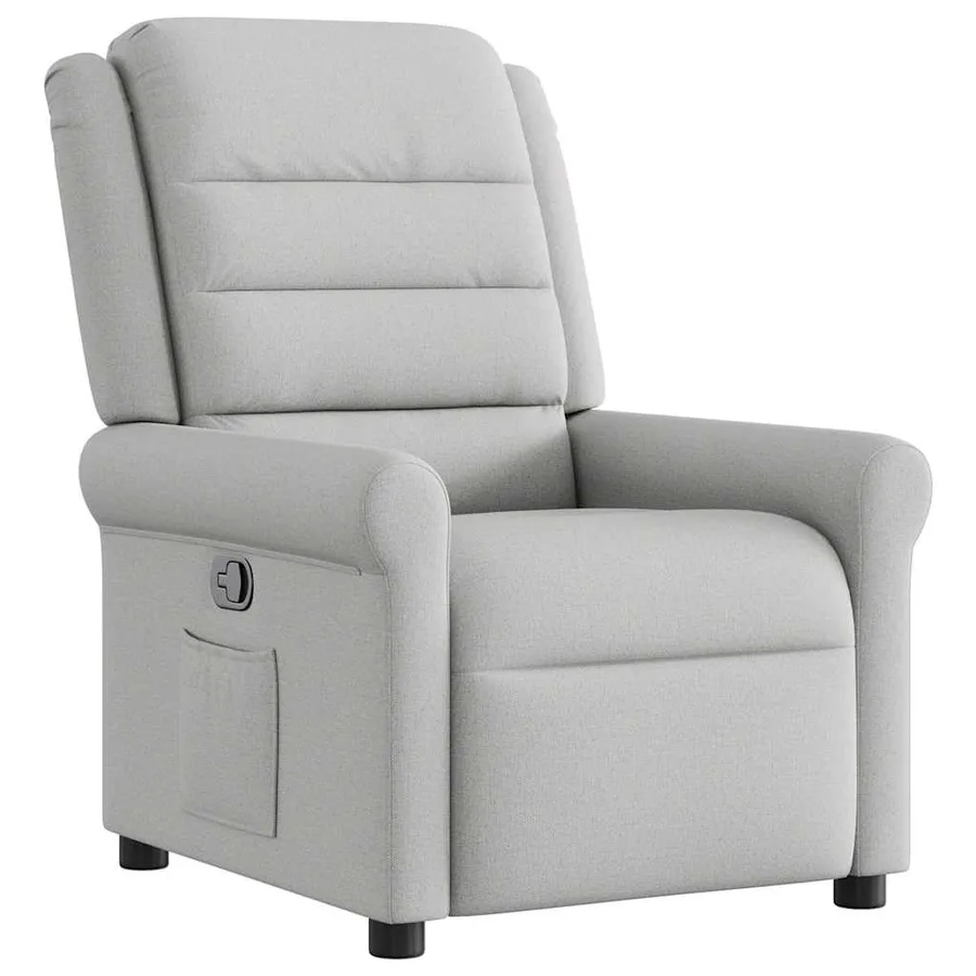 Fauteuil inclinable gris nuage tissu - 2