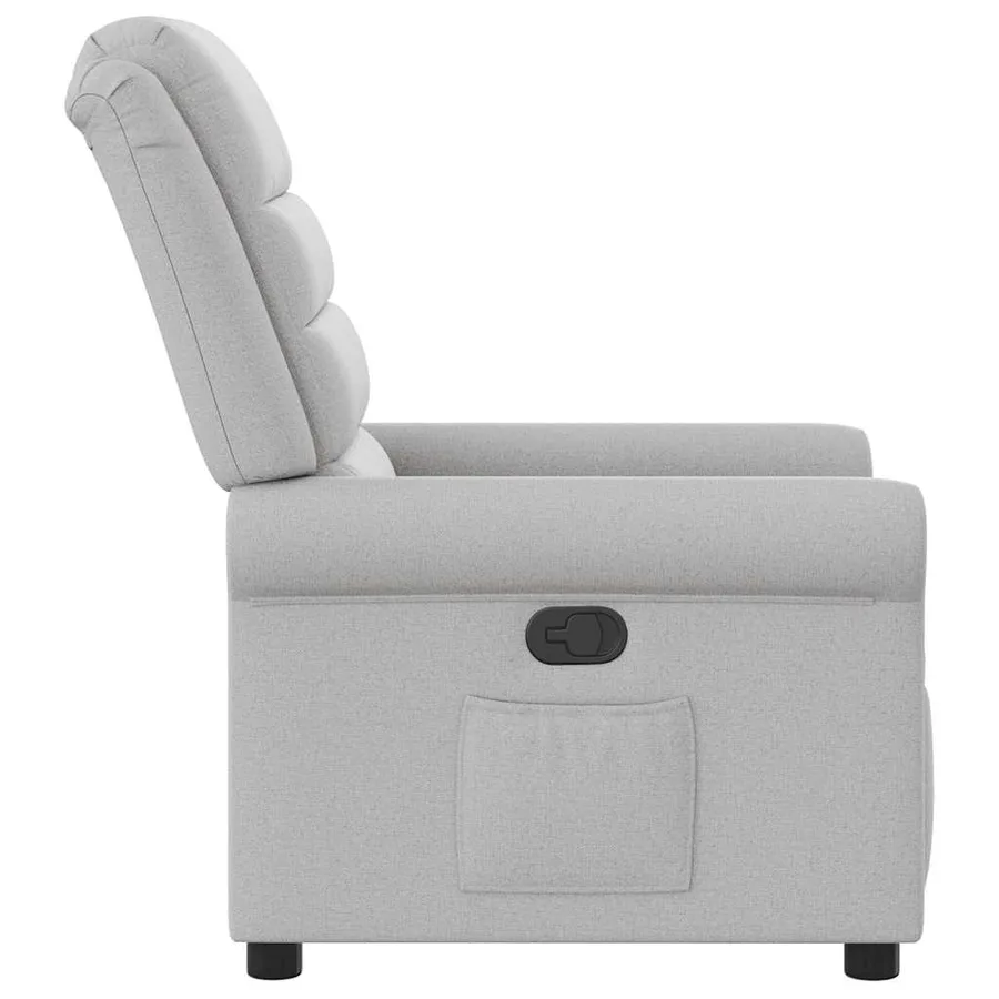 Fauteuil inclinable gris nuage tissu - 4