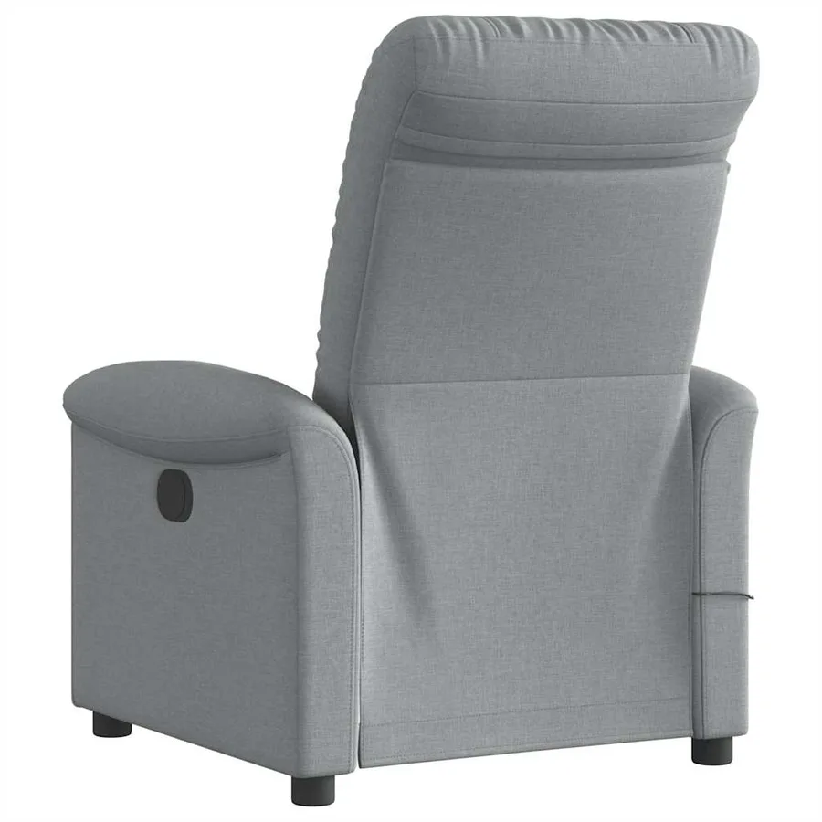 Fauteuil de massage inclinable Gris clair Tissu - 5