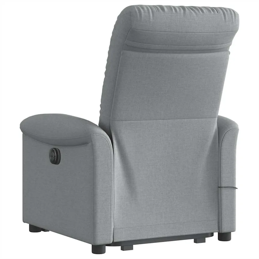 Fauteuil de massage inclinable Gris clair Tissu - 7