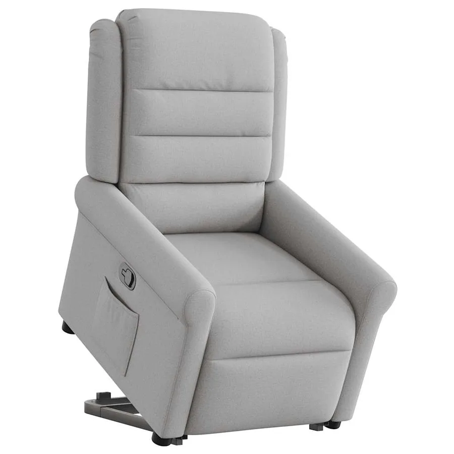 Fauteuil inclinable gris nuage tissu - 3