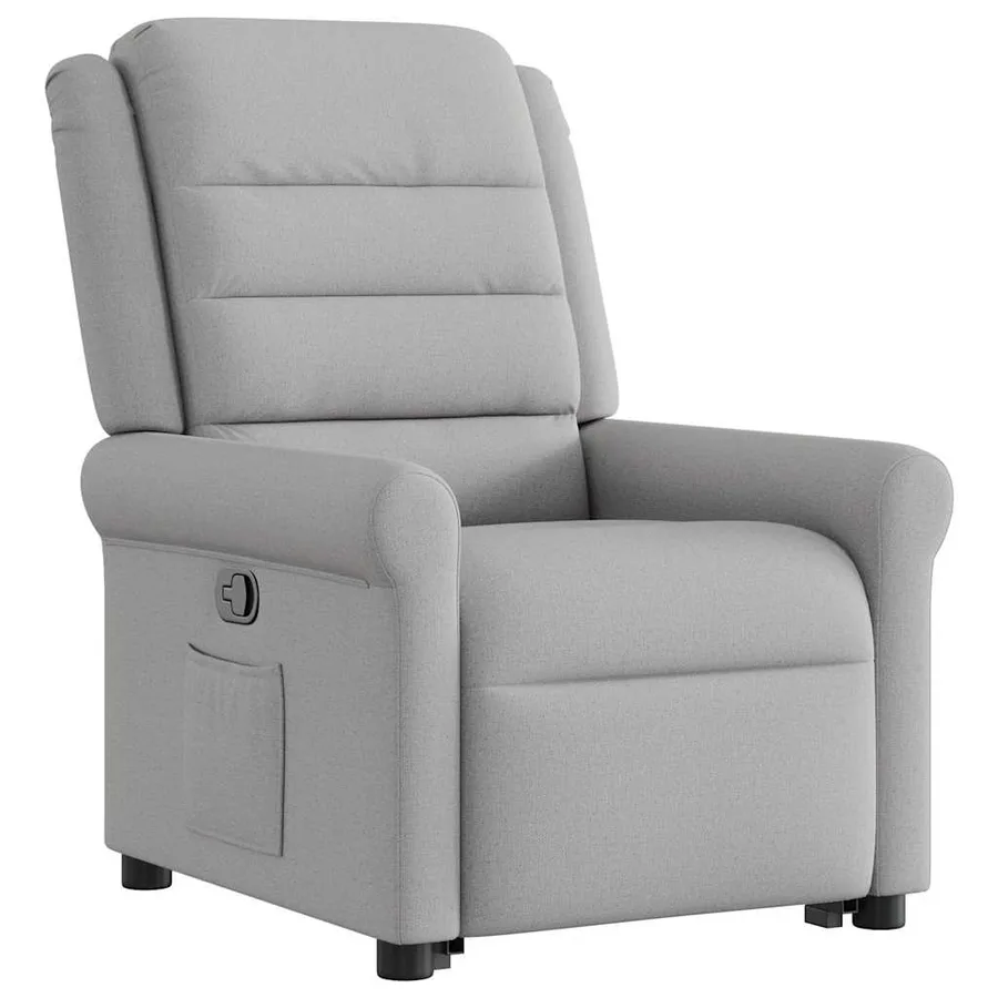 Fauteuil inclinable gris nuage tissu - 4