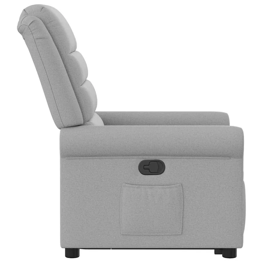 Fauteuil inclinable gris nuage tissu - 6