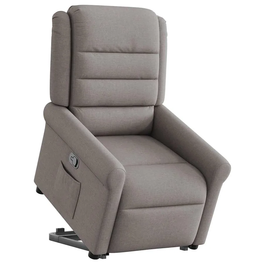 Fauteuil inclinable taupe tissu - 2