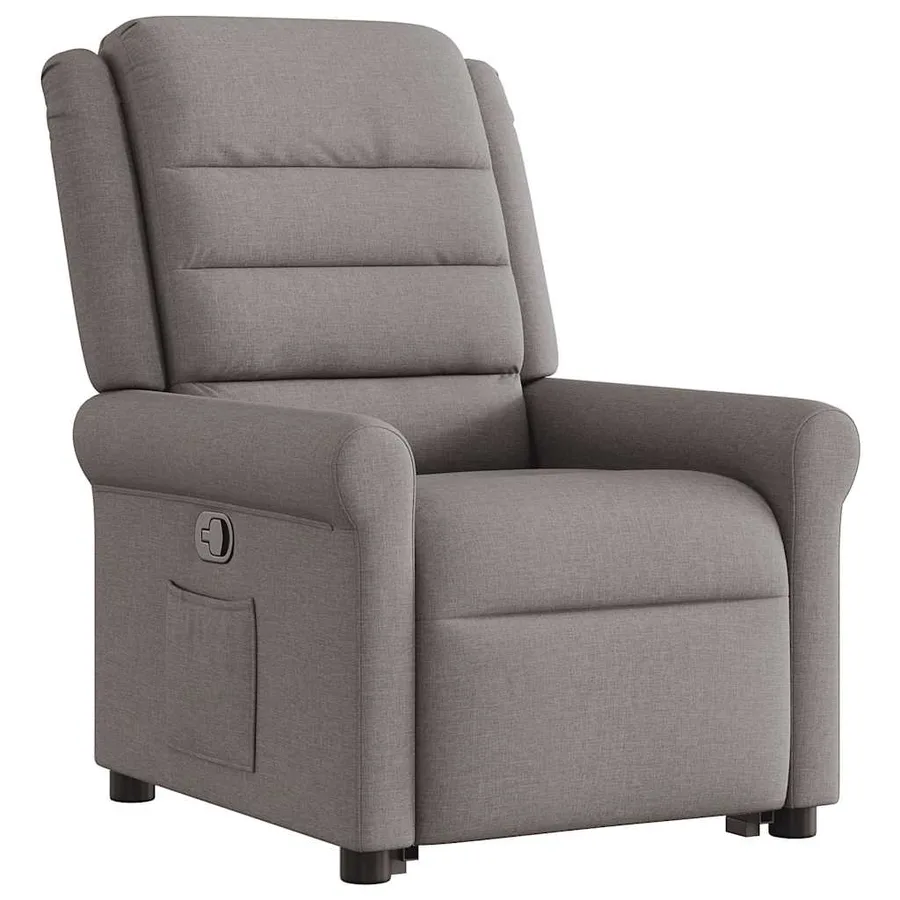 Fauteuil inclinable taupe tissu - 4