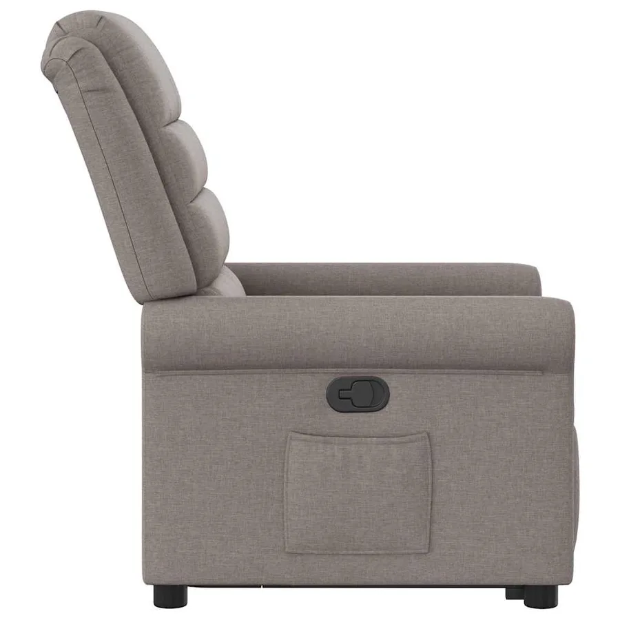 Fauteuil inclinable taupe tissu - 6