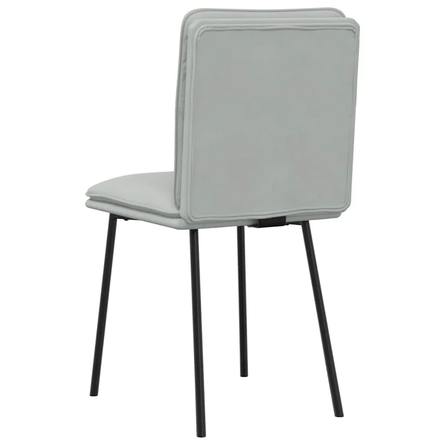 Chaises à manger lot de 6 gris clair velours - 6