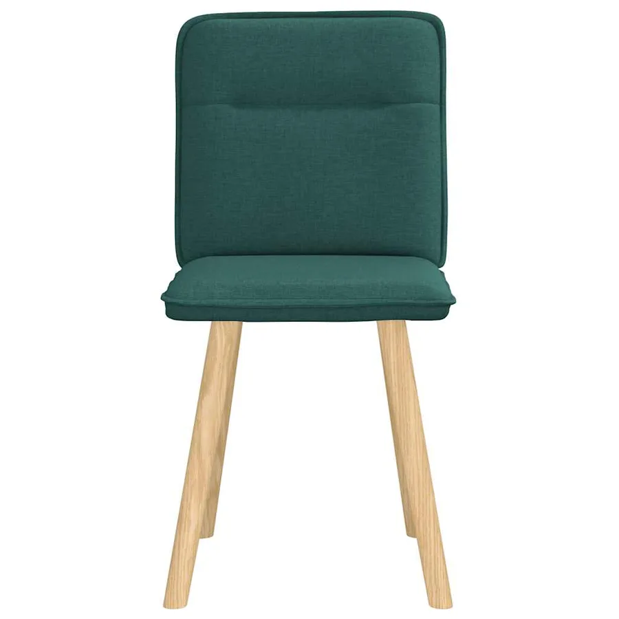Chaises à manger lot de 2 vert foncé tissu - 4